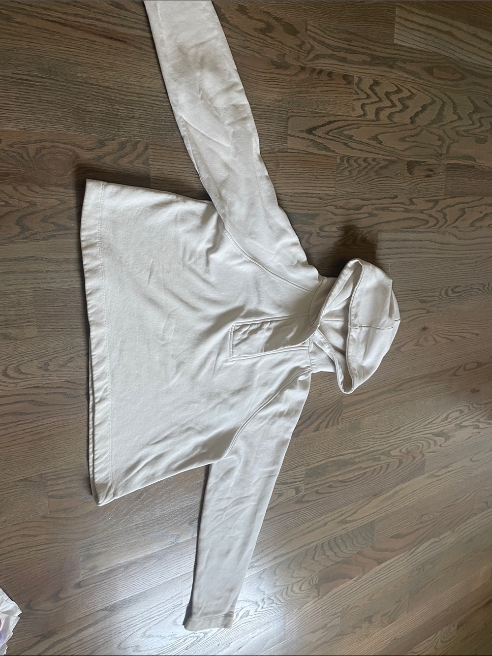 Zara Cream Hooded Pullover Jacket